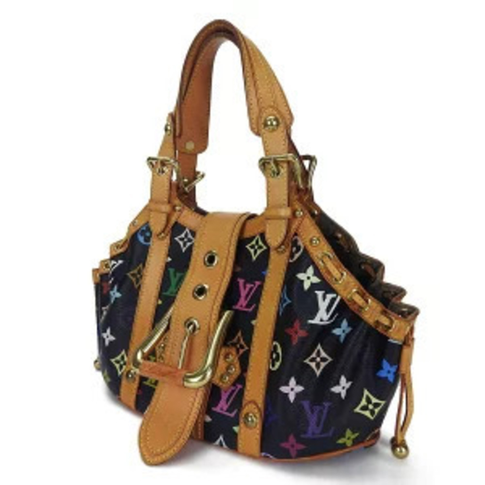 Louis Vuitton Noir LV Handbag Multicolor hand multi collar Theda bag Black